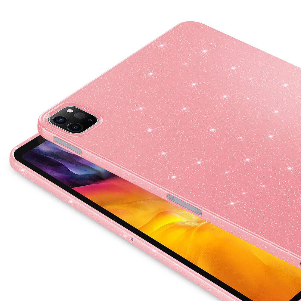 iPad Pro 11 2022 M2 Simli Parlak Görünümlü Zore Tablet Koton Kılıf Gümüş