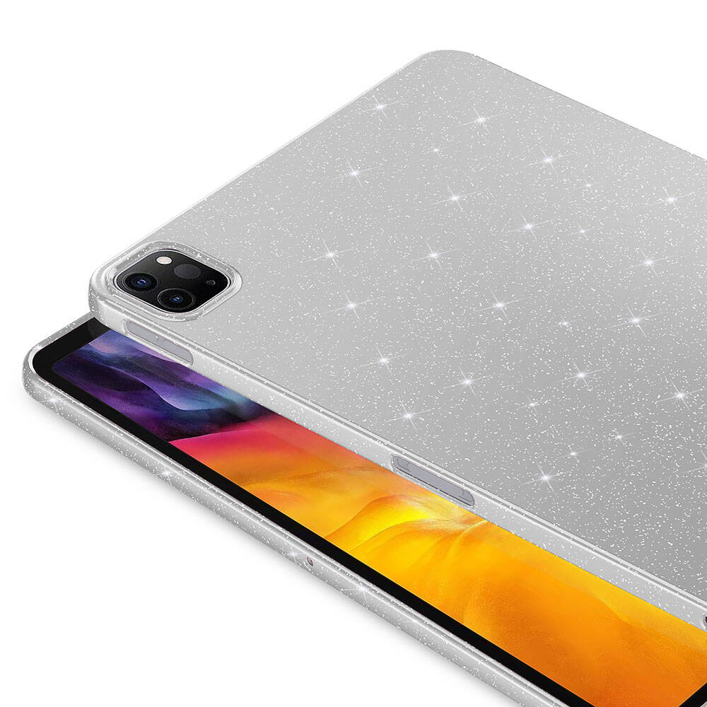 iPad Pro 11 2022 M2 Simli Parlak Görünümlü Zore Tablet Koton Kılıf Siyah