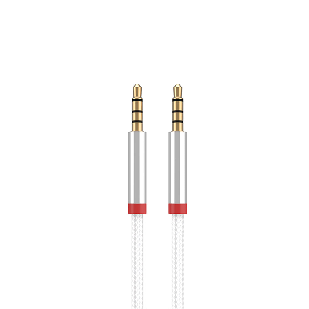 Zore AU-707 Örgü Tasarımlı Aux Audio Kablo 3.5mm 1m Siyah
