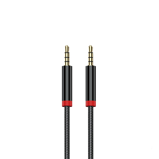 Zore AU-707 Örgü Tasarımlı Aux Audio Kablo 3.5mm 1m Siyah