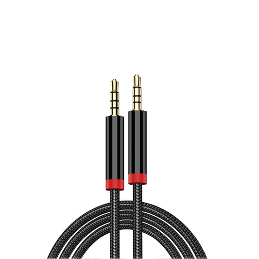 Zore AU-708 Örgü Tasarımlı Aux Audio Kablo 3.5mm 3m Siyah