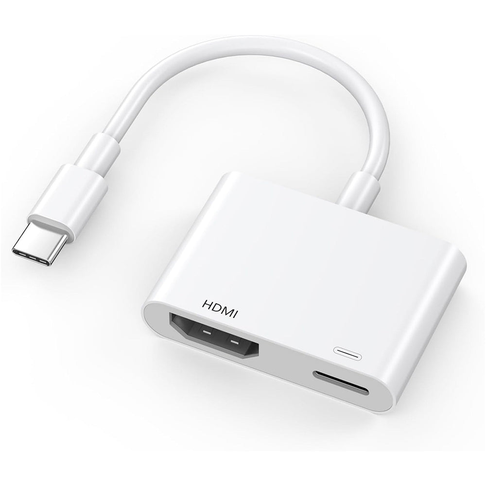 Zore Type-C to Type-C PD100W + HDMI 4K@30Hz 2in1 Adaptör Beyaz