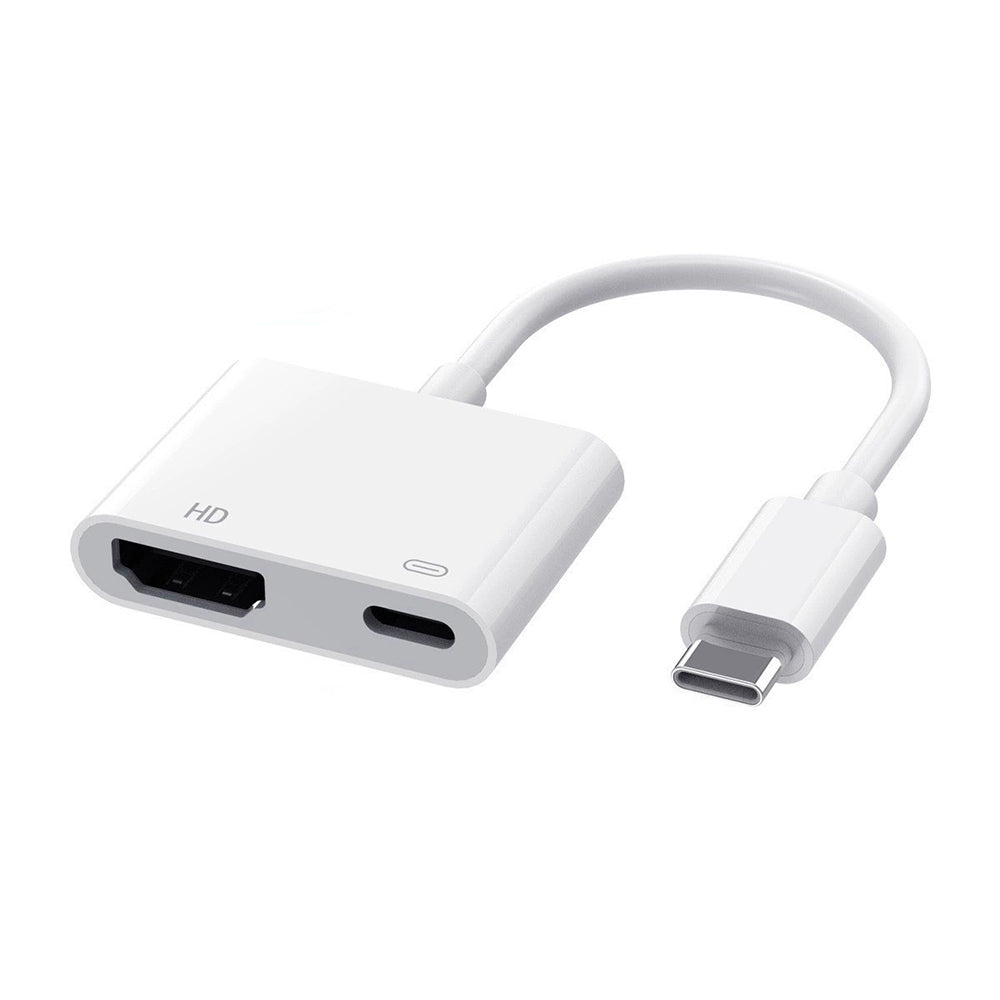 Zore Type-C to Type-C PD100W + HDMI 4K@30Hz 2in1 Adaptör Beyaz